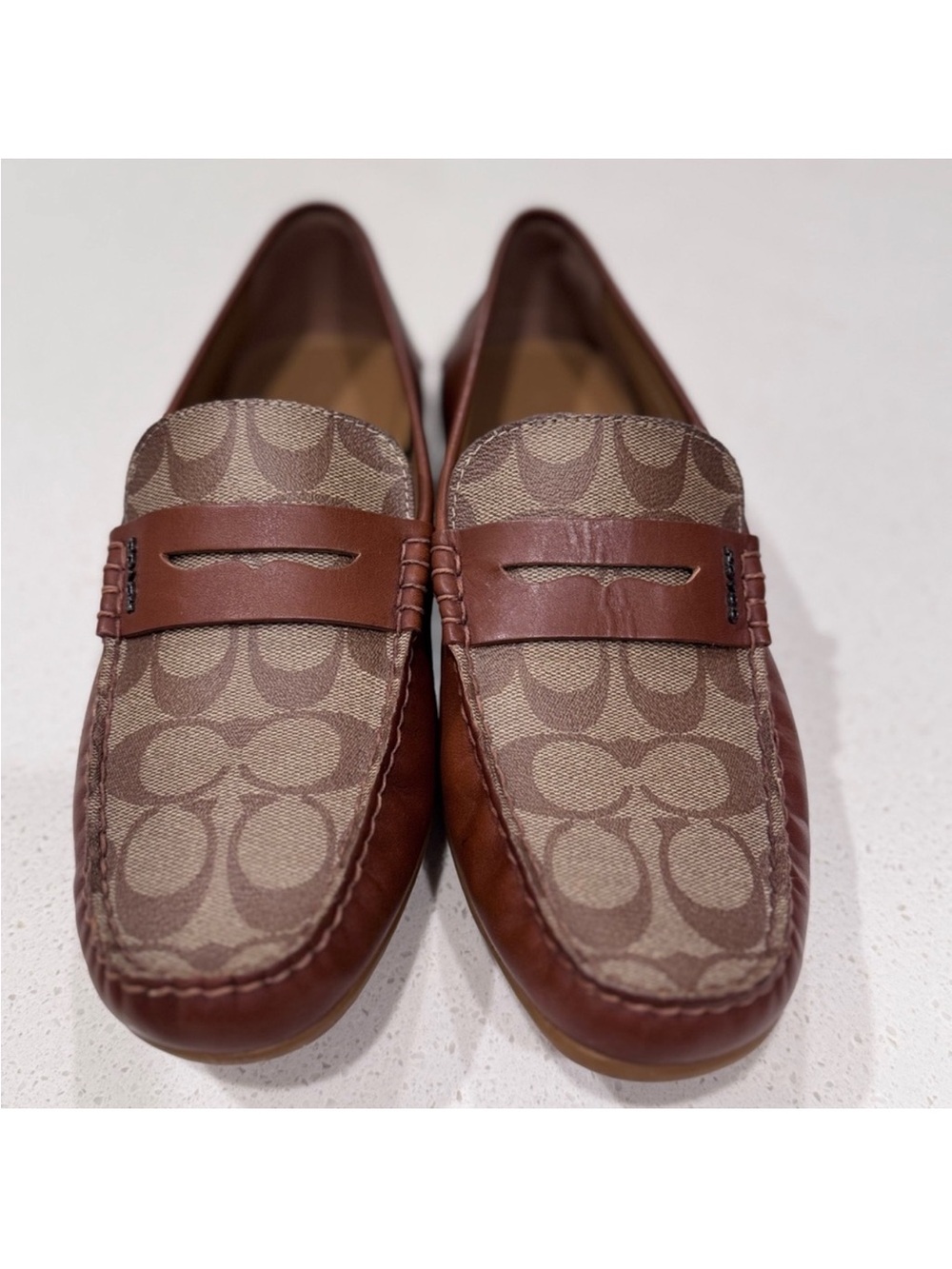 Coach Men’s Mott Driver NWOT Signature Canvas Loafers 8.5D